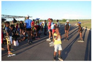 Coaching lessons were held also at the Mandela Village club and track of Pretoria.