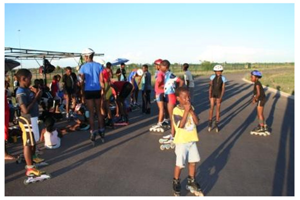 Coaching lessons were held also at the Mandela Village club and track of Pretoria.