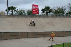 PRETORIA roller skating bank track in the middle of cycling track