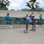 PRETORIA roller skating bank track in the middle of cycling track