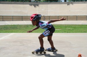 PRETORIA roller skating bank track in the middle of cycling track