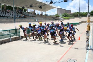 PRETORIA roller skating bank track in the middle of cycling track